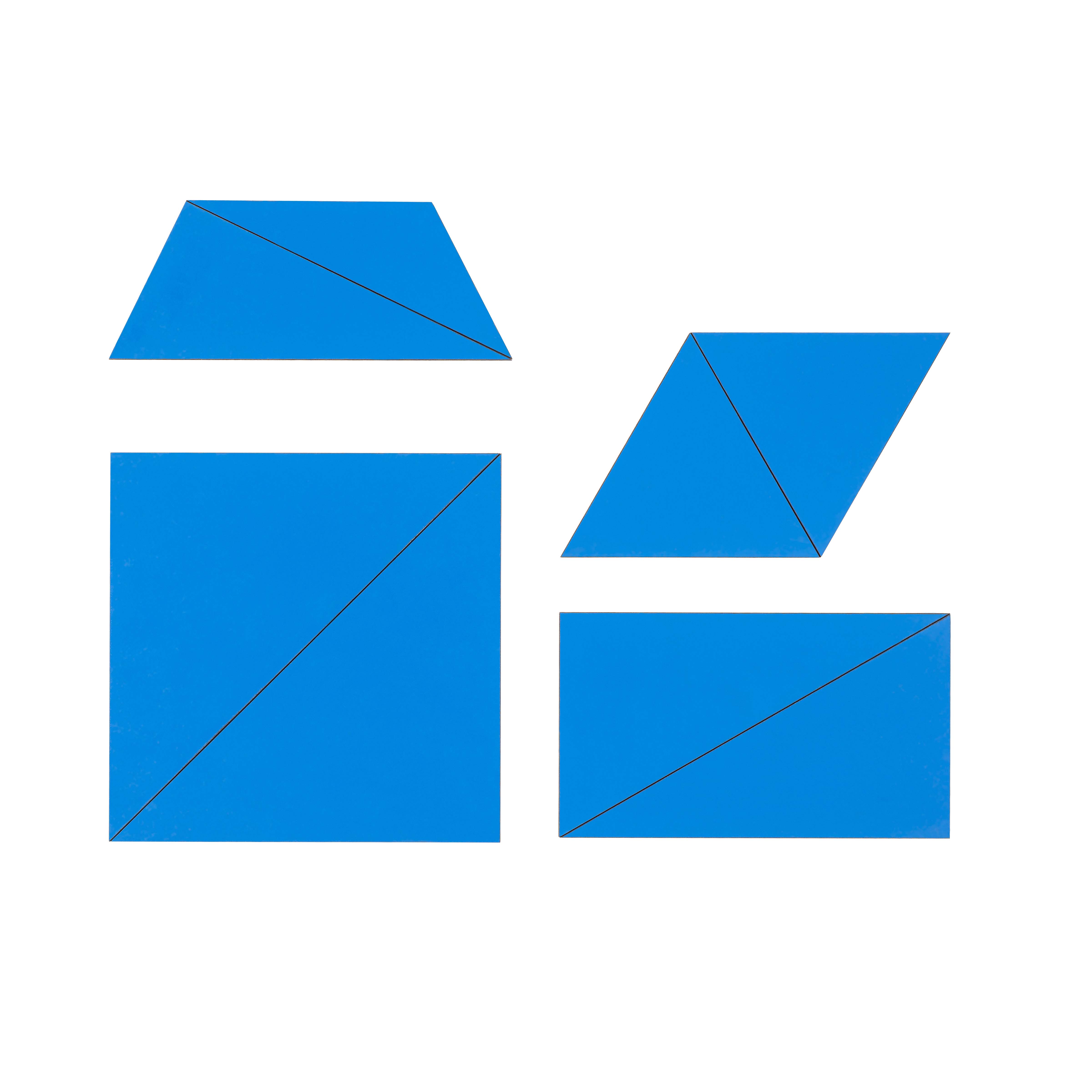 Set Of Blue Constructive Triangles