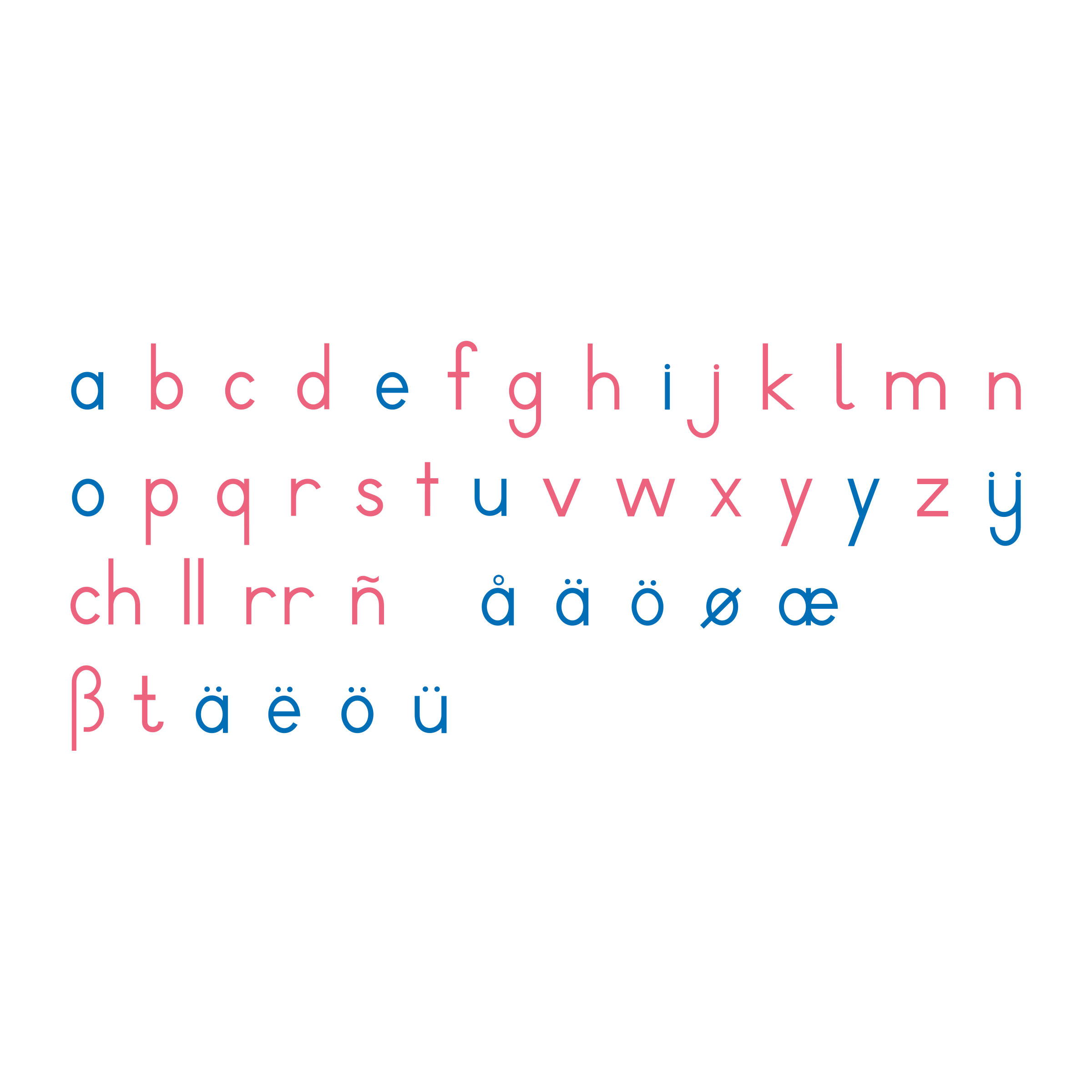 Large Movable Alphabet: International Print