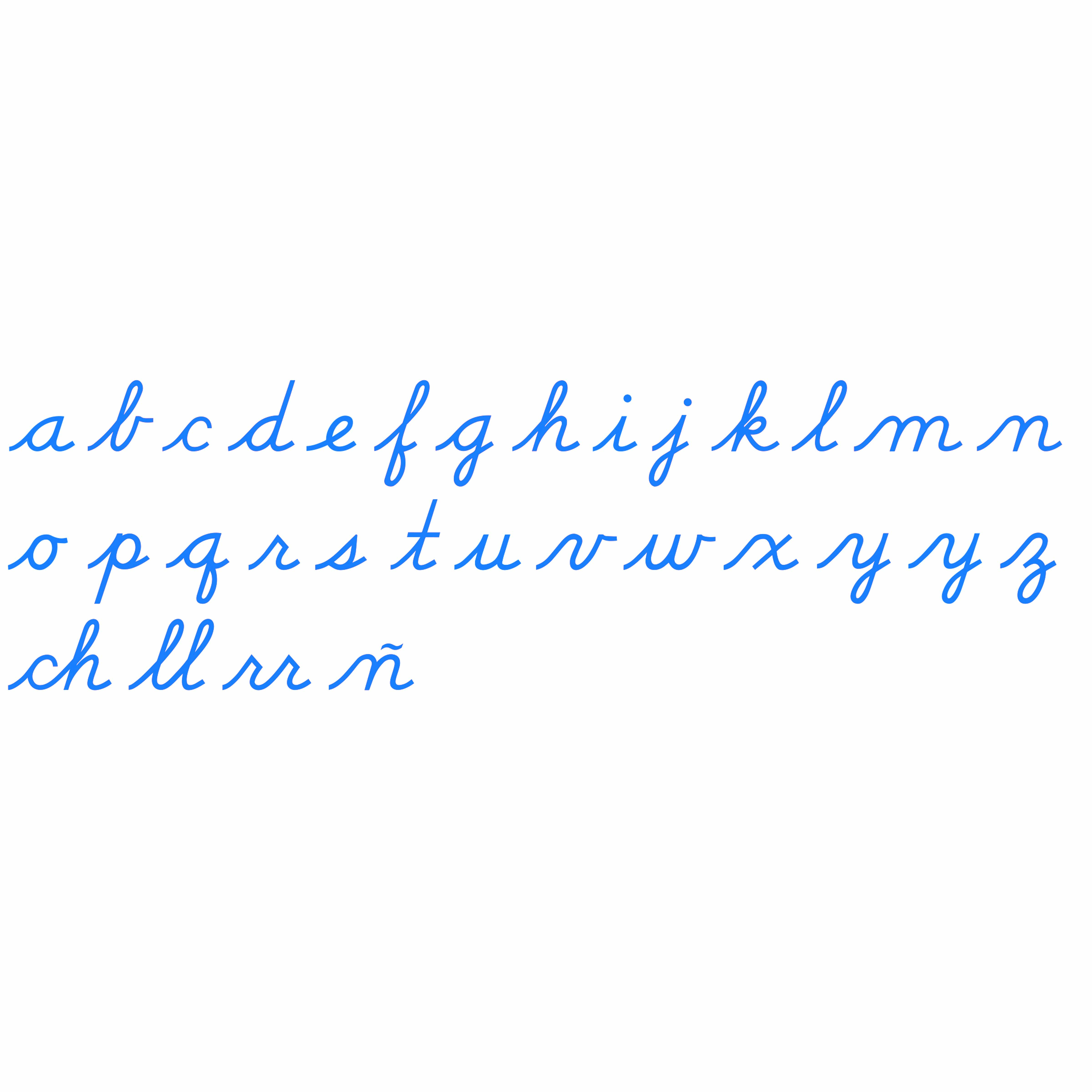 Medium Movable Alphabet: US Cursive - Blue