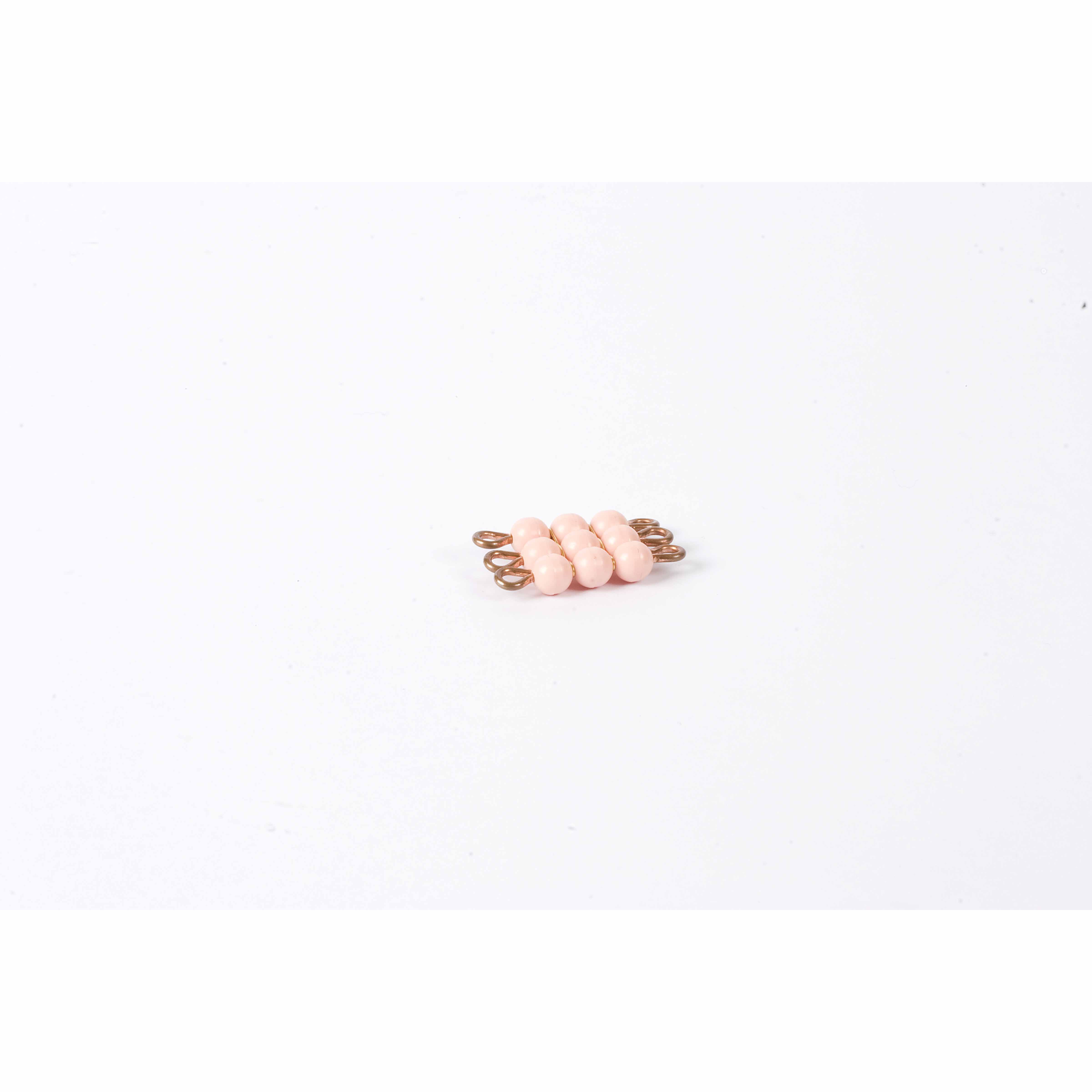 Individual Nylon Bead Square Of 3: Pink