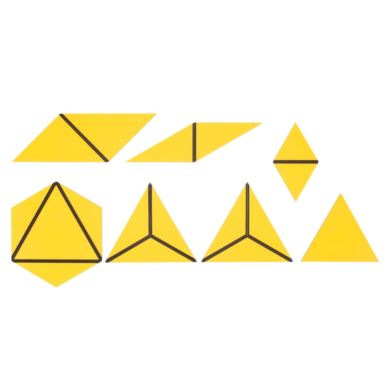 Set Of Yellow Constructive Triangles
