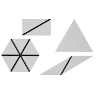 Set Of Gray Constructive Triangles