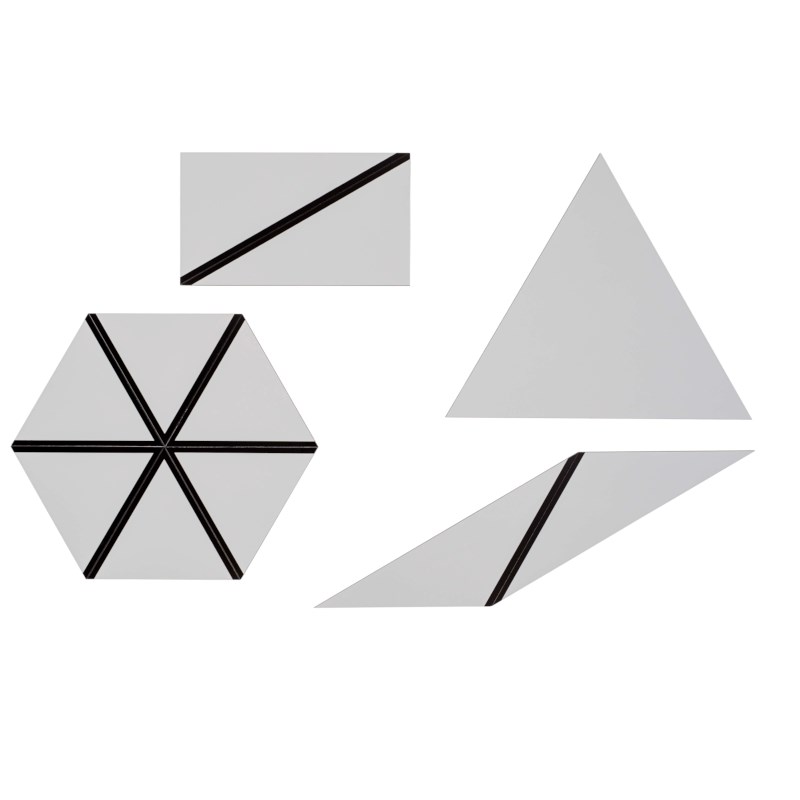 Set Of Gray Constructive Triangles