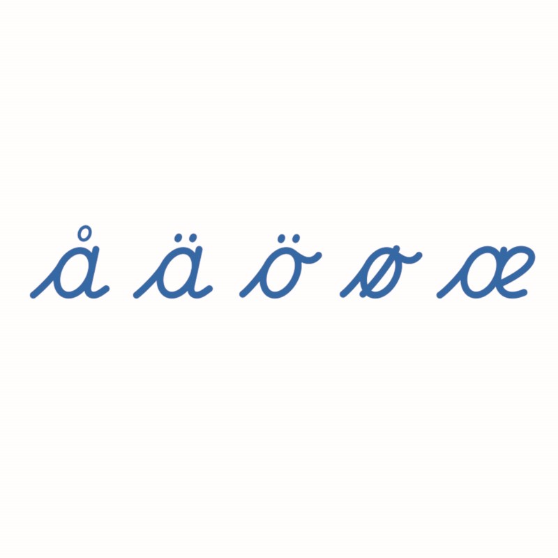Large Movable Alphabet: Nordic Cursive - Supplement Set