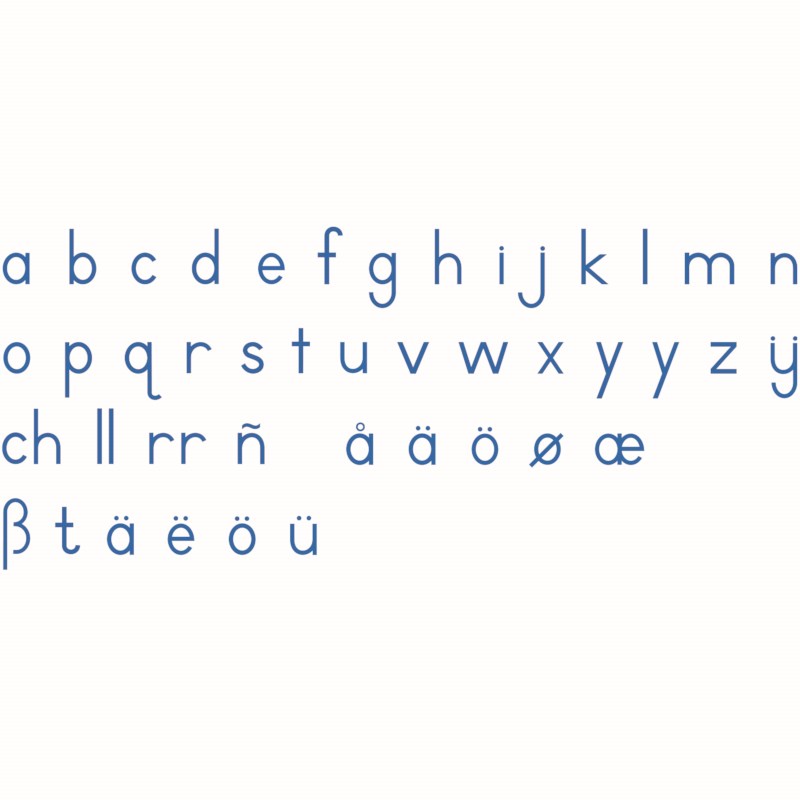 Small Movable Alphabet: International Print - Blue