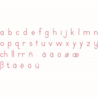 Medium Movable Alphabet: International Print - Red