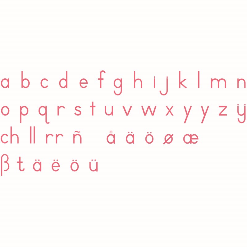 Medium Movable Alphabet: International Print - Red