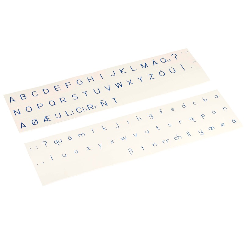 Printed Alphabet: International Print - Blue