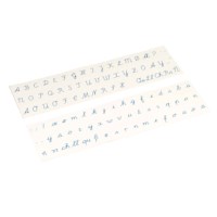 Printed Alphabet: International Cursive - Blue