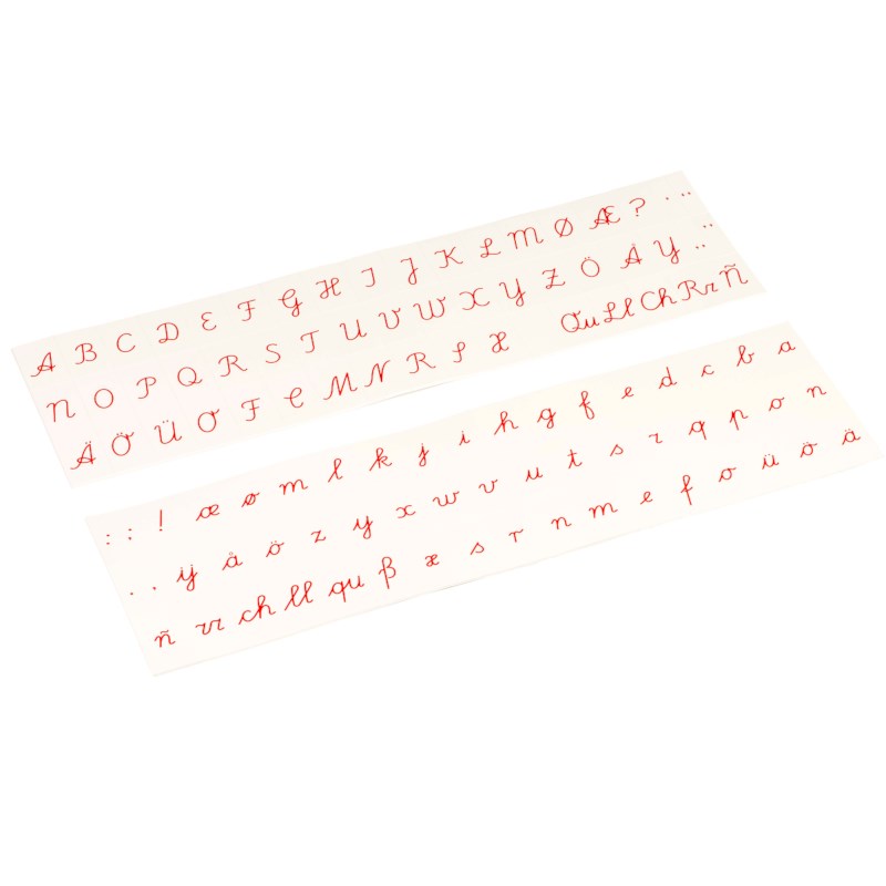 Printed Alphabet International Cursive Red Heutink International