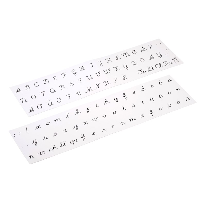 Printed Alphabet: International Cursive - Black