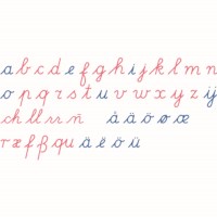 Wooden Movable Alphabet: International Cursive