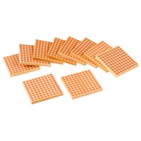 Wooden Square Of 100: Set Of 10