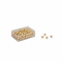 100 Golden Bead Units: Individual Beads (Glass)