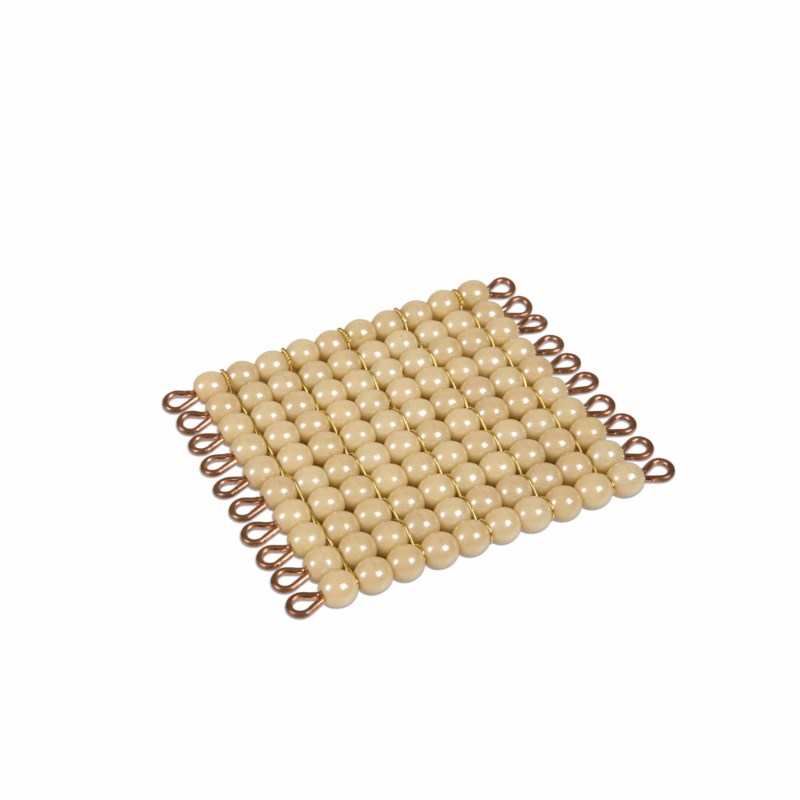 One Golden Bead Square Of 100: Individual Beads (Glass)