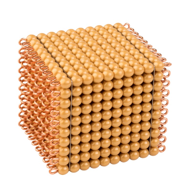 One Golden Bead Cube Of 1000: Individual Beads (Nylon)