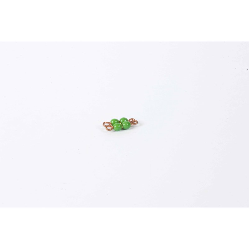 Individual Glass Bead Square Of 2: Green