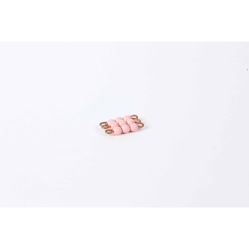 Individual Glass Bead Square Of 3: Pink