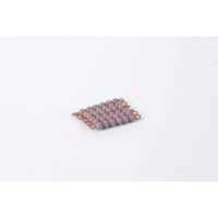 Individual Glass Bead Square Of 6: Purple