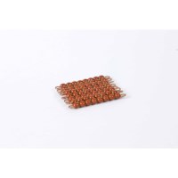 Individual Glass Bead Square Of 8: Brown