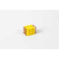 Individual Glass Bead Cube Of 4: Yellow