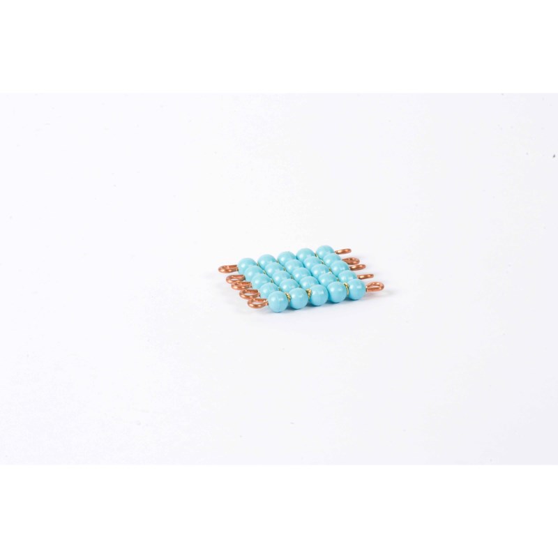 Individual Nylon Bead Square Of 5: Light Blue
