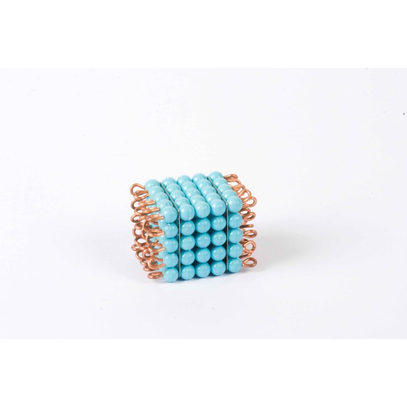 Individual Nylon Bead Cube Of 5: Light Blue