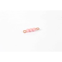 Individual Glass Bead Bar Of 3 : Pink