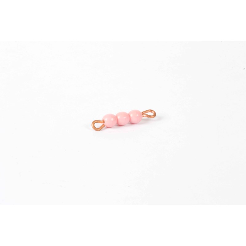 Individual Glass Bead Bar Of 3 : Pink