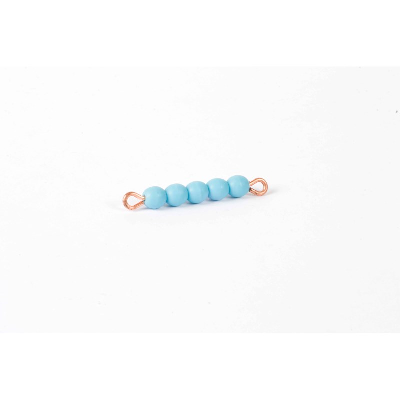 Individual Glass Bead Bar Of 5 : Light Blue