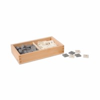 Box With Gray And White Number Tiles