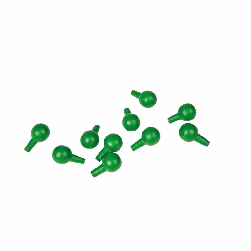 Pegs For The Algebraic Peg Board: Green (10)