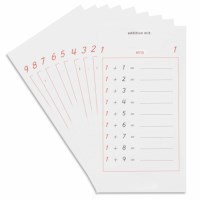 Addition Tables: 5 Sets of 9 Sheets (German version)