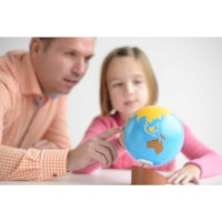 Globe Of The Continents: Colored