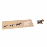 Toddler Puzzle: 4 Elephants