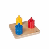 Colored Discs On Colored Dowels