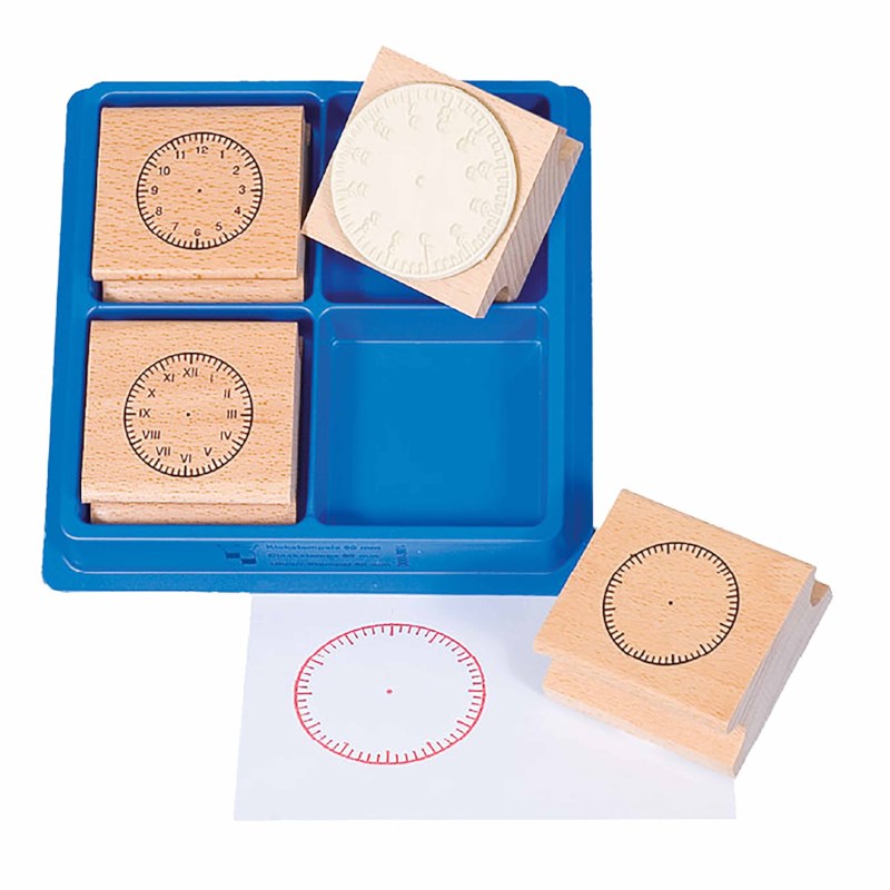 Clock stamps 4 cm