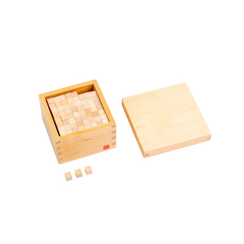 Box With Cubes For Pink Tower