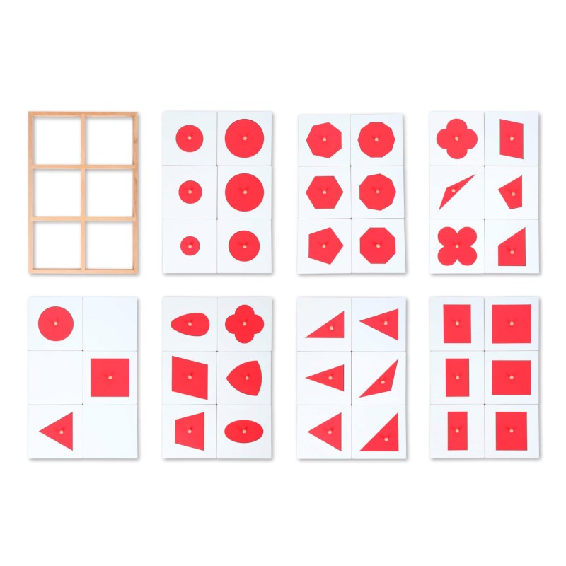 Geometric Insets: Red & White
