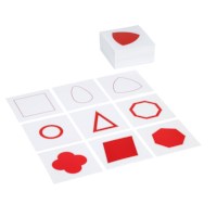 Geometric Form Cards: Red & White