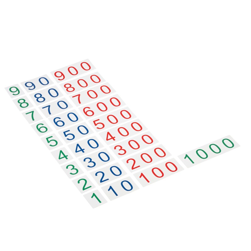 Large Number Cards: Large, 1-1 000: Plastic
