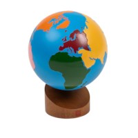 Globe Of The Continents: Colored