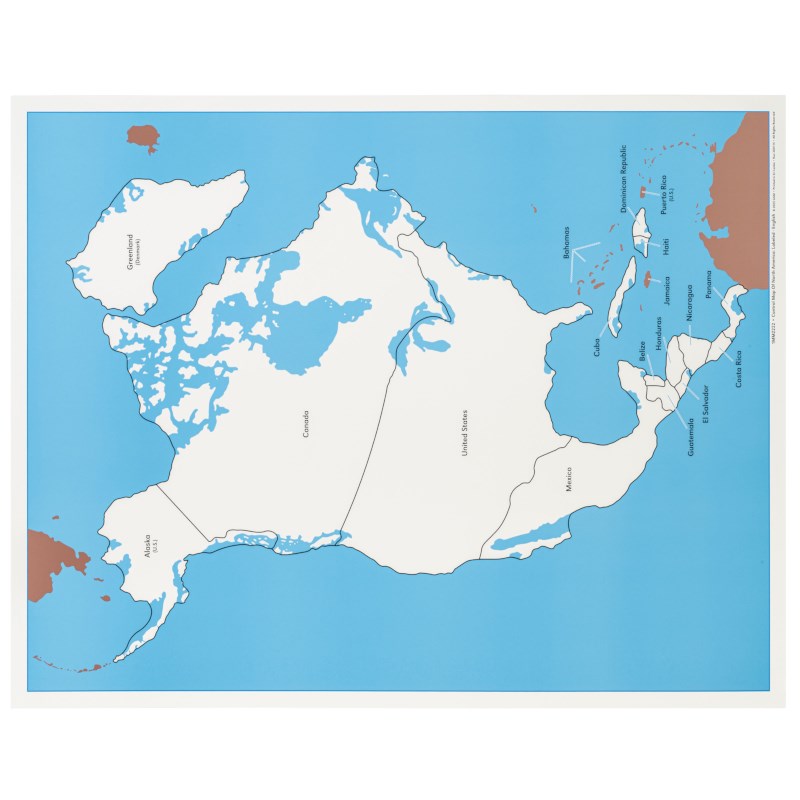 Control Map Of North America: Labeled