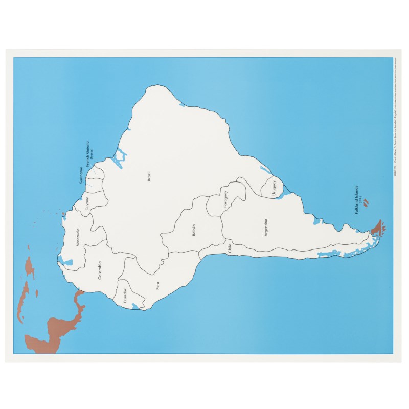 Control Map Of South America: Labeled