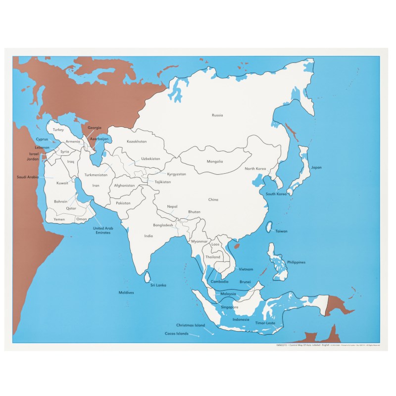 Control Map Of Asia: Labeled