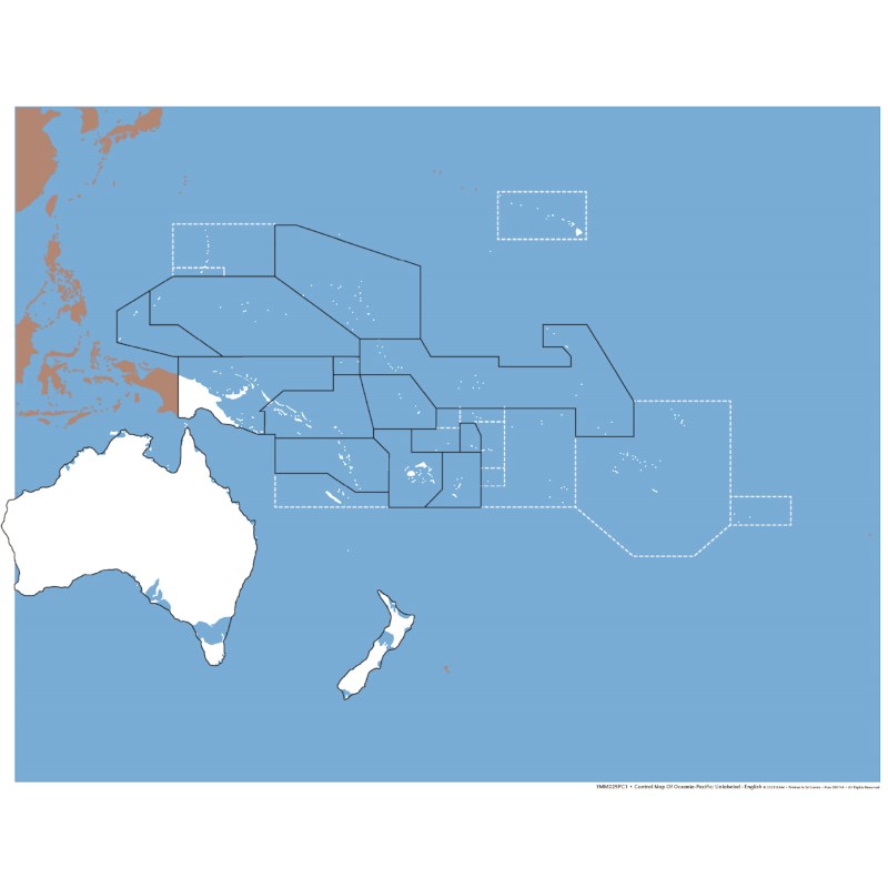 Control Map Of Oceania: Unlabeled