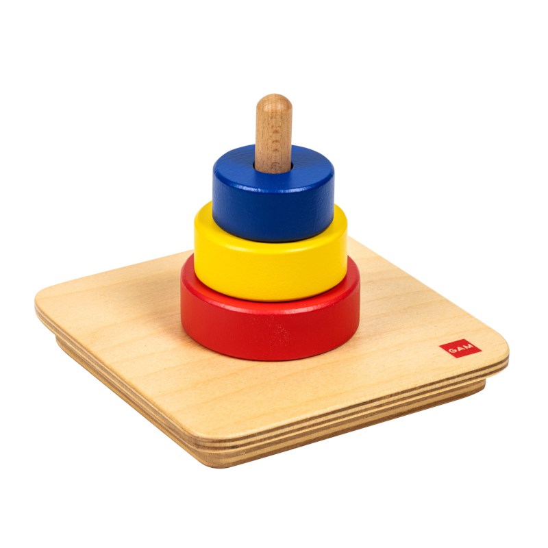 3 Discs On A Vertical Dowel