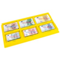 Euro banknotes sorting tray