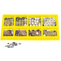 Euro coins sorting tray