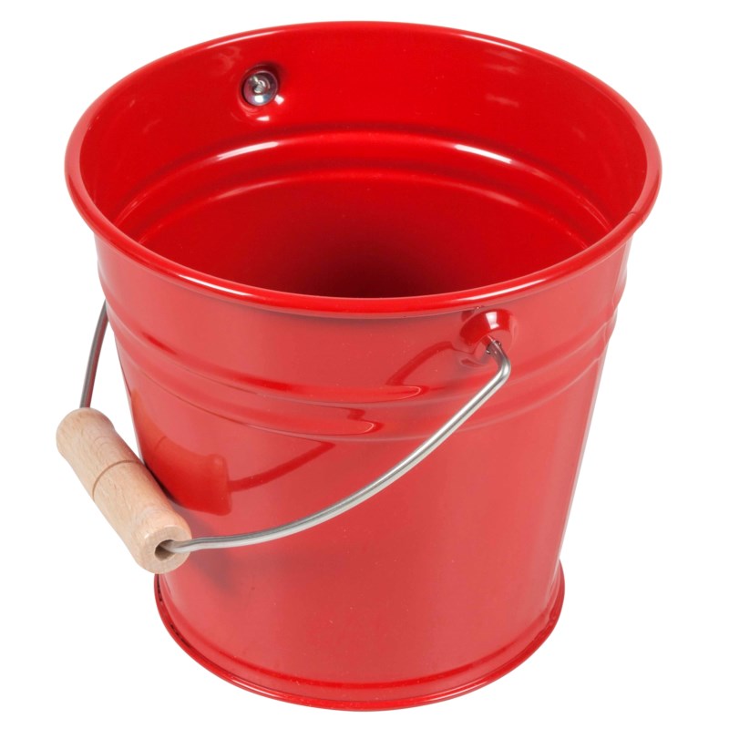 Small Metal Bucket (Red)